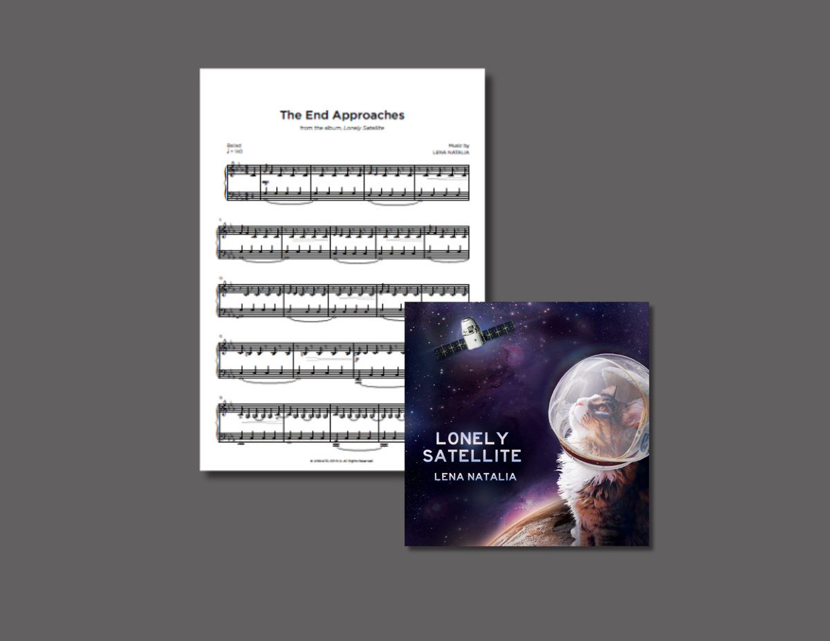 The End Approaches by Lena Natalia – neoclassical ambient piano sheet music PDF, intermediate piano solo score